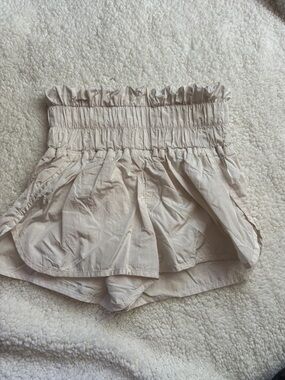 Free People Movement Smocked Waist Cream Women's Shorts